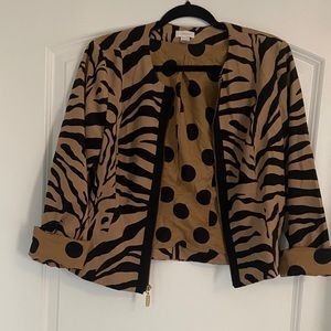 Chico’s Size Medium Animal Print Jacket